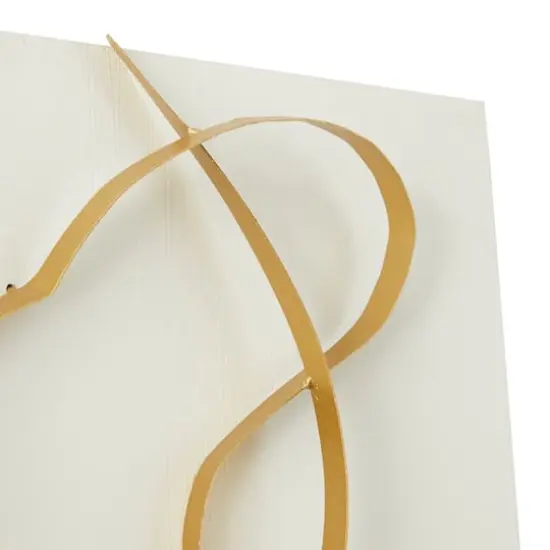 CosmoLiving by Cosmopolitan 32" Metal Contemporary Wall D&eacute;cor White {4}