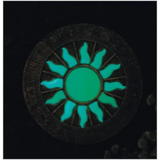 10.5" Bursting Sun Glowing Stepping Stone {5}