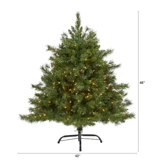 4ft. Pre-Lit Wyoming Mixed Pine Artificial Christmas Tree, Clear LED Lights {3}