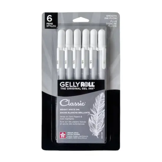 Gelly Roll&reg; Classic&trade; Medium & Bold Bright White 6 Piece Gel Pen Set {1}