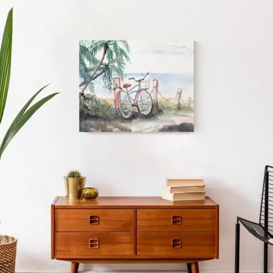 Beach Bike 20" x 16" Canvas Wall Art {5}