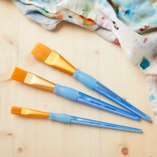 Golden Taklon Wash 3 Pieces Brush Set by Craft Smart&reg; {3}