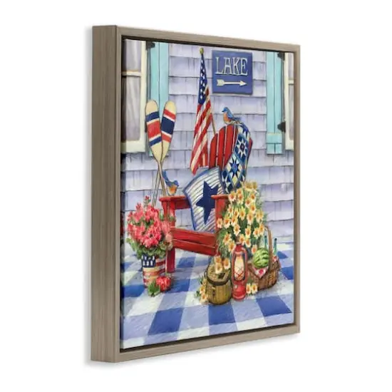 Stupell Industries Americana Porch View Floater Framed Art Brown {4}