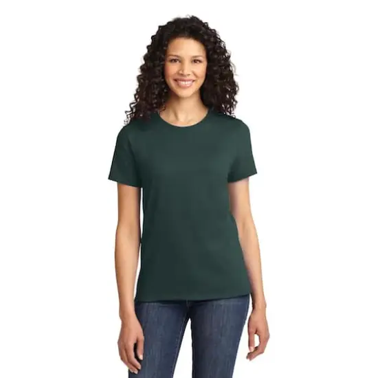 Port & Company&reg; Colors Ladies Essential T-Shirt Dark Green {3}