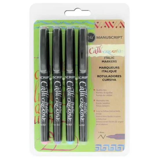 Manuscript Calli-Creative Fine Italic Markers, 4ct. {1}