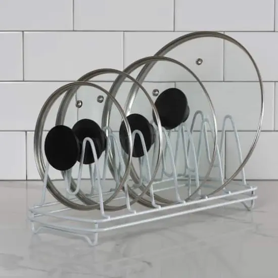 Laura Ashley White Speckled Lid Organizer {5}