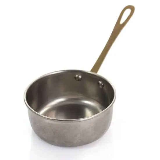 Gibson Home&reg; Normandie 3.9'' Silver and Gold Stainless Steel Mini Saucepan {4}
