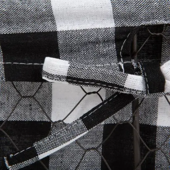 DII&reg; Black & White Checkered Chicken Wire Basket 5 Piece Set {10}