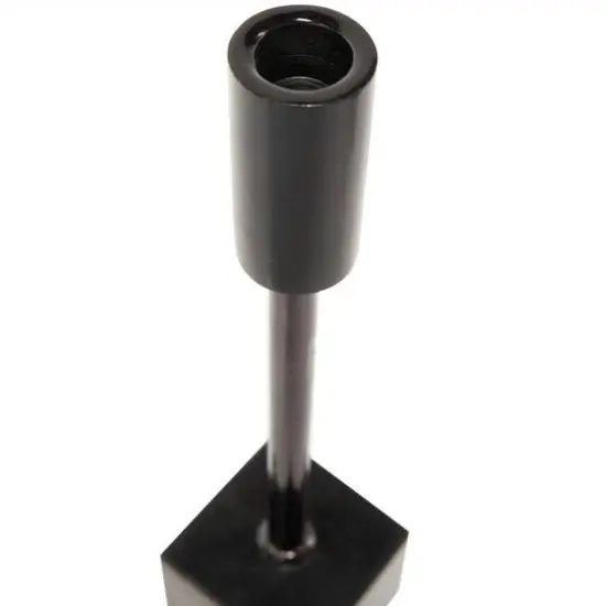 Black Aluminum Slim Candle Holder with Block Base Set {13}