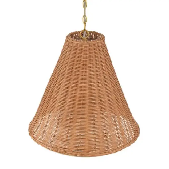 Hello Honey&reg; Rattan Taper Pendant Light Natural {6}