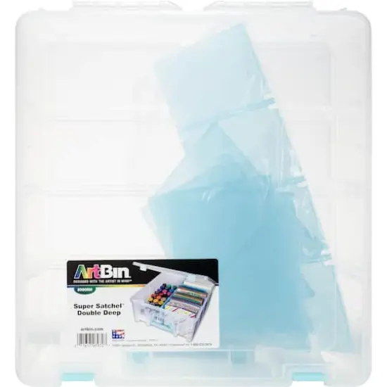 ArtBin&reg; Aqua Super Satchel&trade; Double Deep Storage Bin with Dividers {1}
