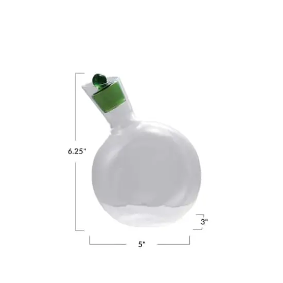 Hello Honey 20-Ounce Glass Cruet with Stopper, Green {3}