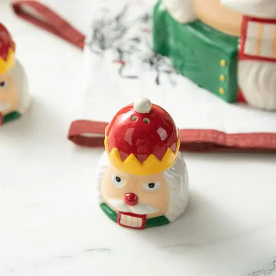 Glitzhome&reg; Dolomite Christmas Nutcracker Cookie Jar Set {5}