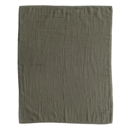 Hello Honey&reg; Double Cloth Cotton Baby Blanket with Trim Olive {1}