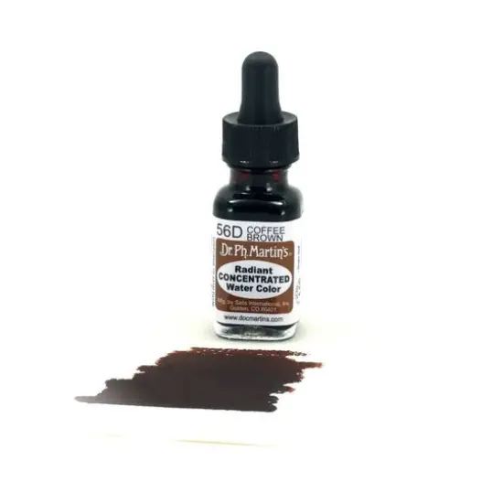 Dr. Ph. Martin's&reg; Radiant Concentrated Watercolor, 0.5oz. 56D Coffee Brown {4}