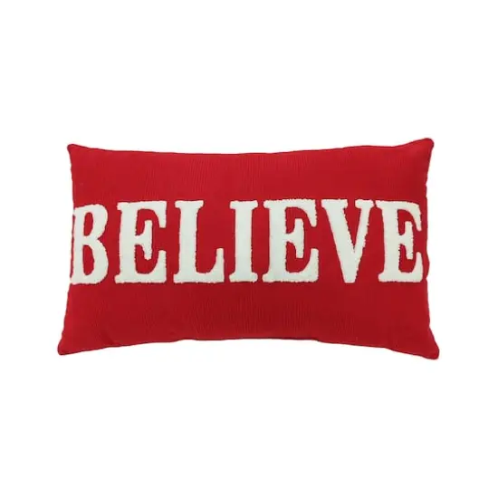 20" x 12" Red Believe Lumbar Pillow by Ashland&reg; {1}