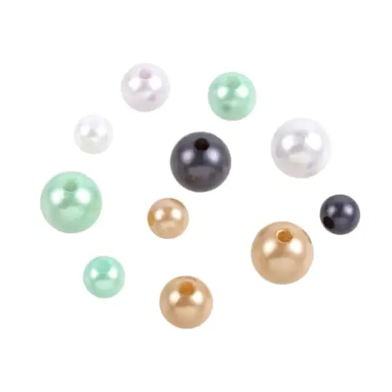 Multicolor Pearl Plastic Mix Craft Beads by Bead Landing&trade; {3}