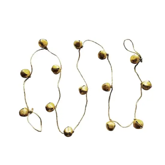 Hello Honey&reg; 6ft. Gold Handmade Metal Bells on Jute Rope Garland {1}