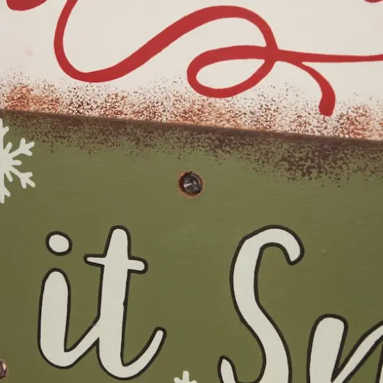 Glitzhome&reg; 12" LED Wooden Block Holiday Word Sign {4}