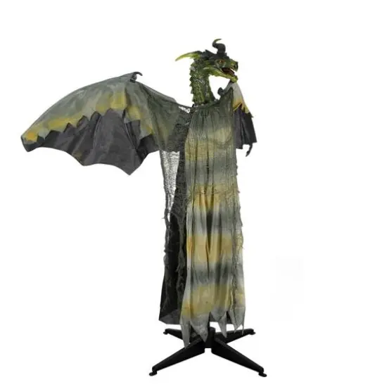 39" Lighted & Animated Dragon Halloween Decoration {5}