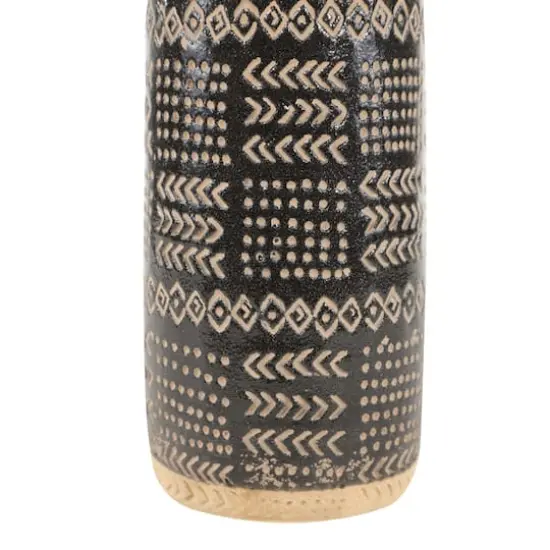 Black Porcelain Eclectic Vase, 18" x 6" x 6" {4}