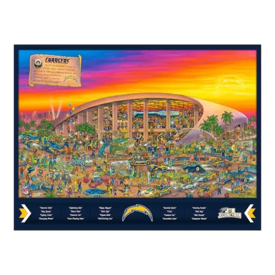 Joe Journeyman NFL 500 Piece Jigsaw Puzzle Los Angeles Chargers {6}