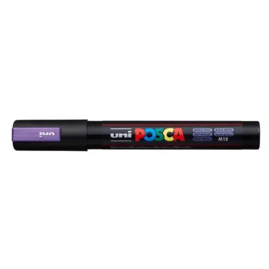 Uni POSCA PC-5M 8-Color Medium Tip Metallic Paint Marker Set {6}