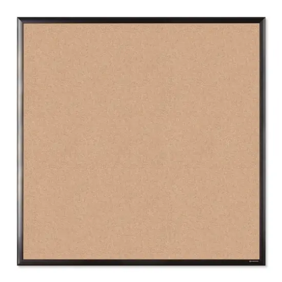 U Brands&trade; Black Aluminum 36'' x 36'' Framed Cork Bulletin Board {1}