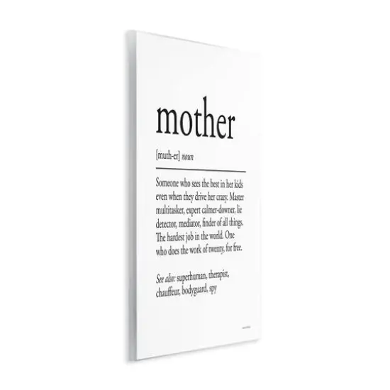 Stupell Industries Mother Definition Funny Motivational Phrase Superhuman Synonym Wall Plaque Art {4}