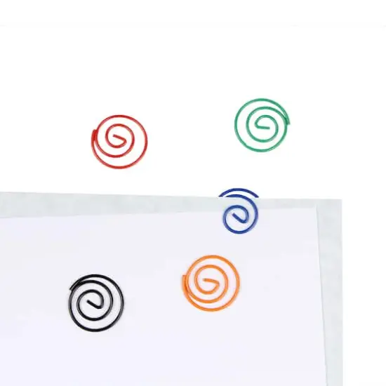 JAM Paper Assorted Colors Circular Paper Clips, 9 Packs of 50 {5}