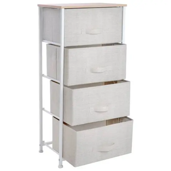 Simplify Beige 4 Drawer Storage Chest {1}