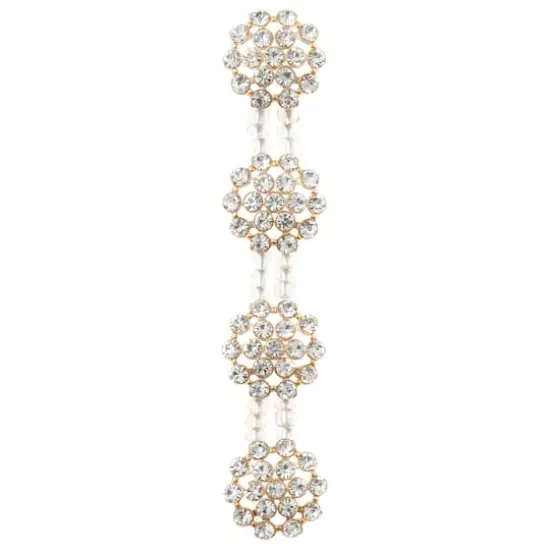 Crystal & Brass Glass & Metal Slider Beads, 19mm by Bead Landing&trade; {4}