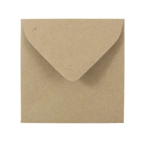 JAM Paper 3.13" x 3.13" Brown Kraft Bag Square Recycled Invitation Envelopes {1}
