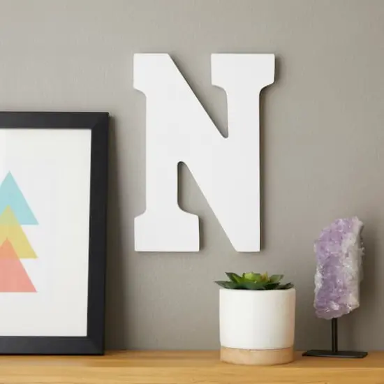9" White MDF Whimsy Letter by Make Market&reg; N {3}