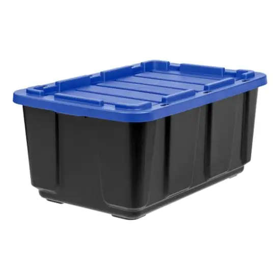 Iris&reg; 27 Gal. Blue Stackable Storage Totes, 4 Ct {3}