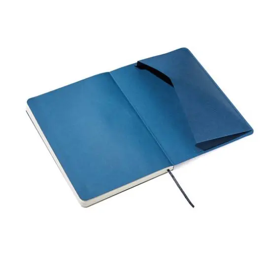 Fabrian&reg; EcoQua Plus A5 Lined Stitch-Bound Notebook Navy {7}