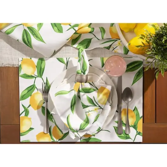 DII&reg; Lemon Bliss Print Outdoor Placemat Set, 6ct. {5}