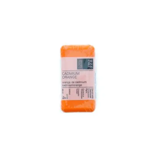 R&F&reg; Encaustic Paint Cake, 40mL Cadmium Orange {1}