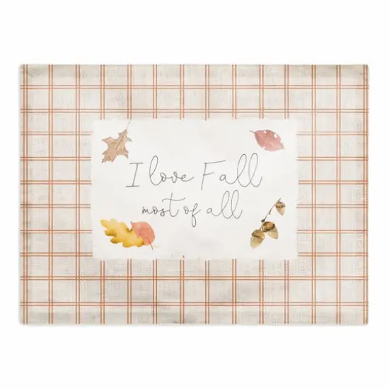 I Love Fall Polyester Twill Placemat {1}