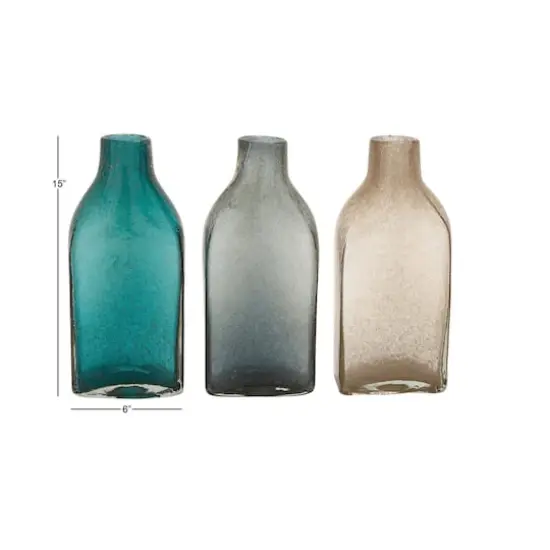 CosmoLiving by Cosmopolitan Multi Colored Coastal Glass Vase Set {9}