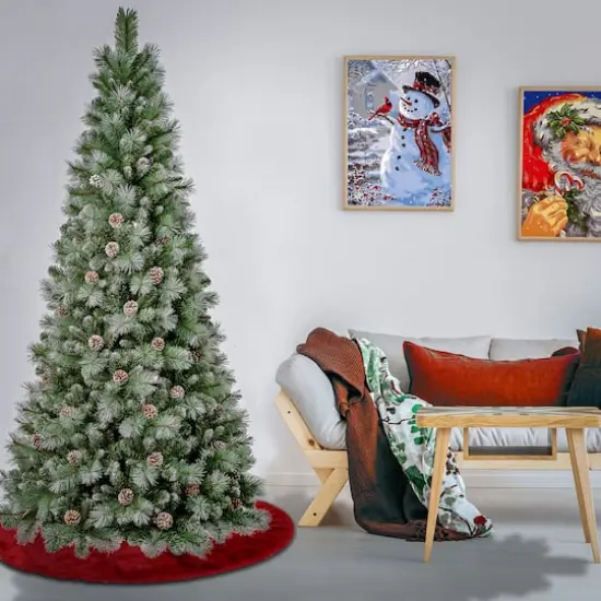 7.5ft. Unlit Perry Hard Needle Artificial Christmas Tree {3}