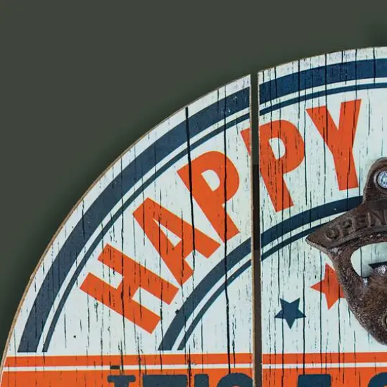 American Art D&eacute;cor&trade; Happy Hour It's 5 O'clock Somewhere Bottle Opener & Cap Catcher Wall D&eacute;cor {5}