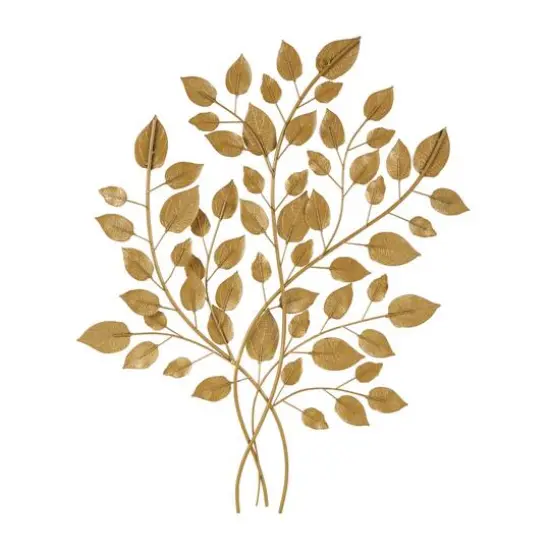 33" Gold Metal Leaf Metallic Wall D&eacute;cor {9}
