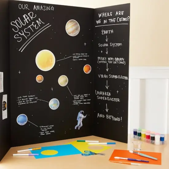 Black 36" x 48" Foam Tri-Fold Display Board {3}