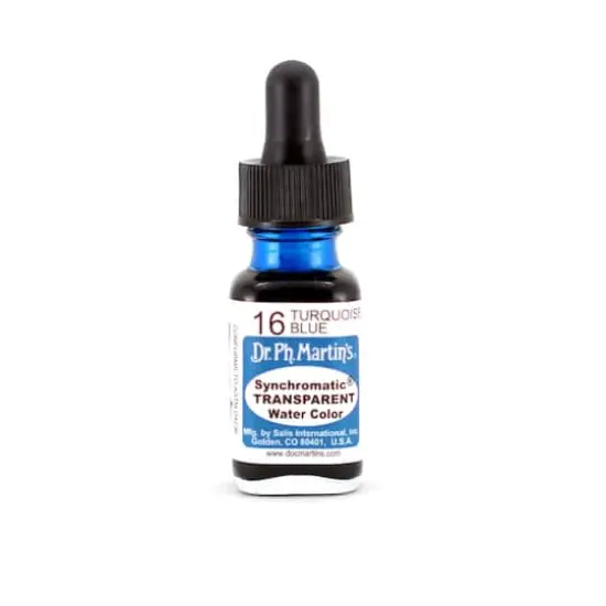 Dr. Ph. Martin's&reg; Synchromatic Transparent Watercolor, 0.5oz. 16 Turquoise Blue {1}