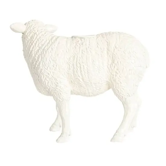 Hello Honey&reg; 6.75" Long White Pastoral Elegance Sheep Taper Candle Holder {8}
