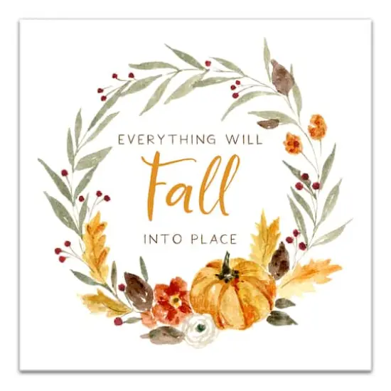 Fall Into Place Canvas Wall Art {1}