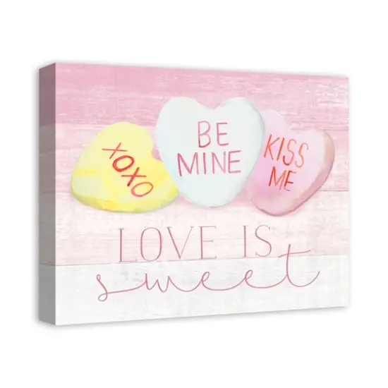 Love Is Sweet Candy Hearts Canvas Wall Art {3}