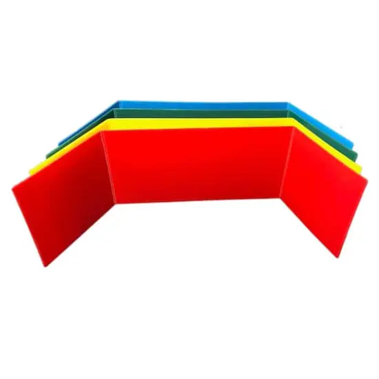 Flipside Assorted 12" x 48" Corrugated Plastic Study Carrels, 24ct. {1}