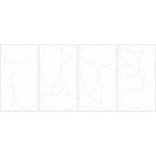 RoomMates White Clouds Peel & Stick Wall Decals {6}
